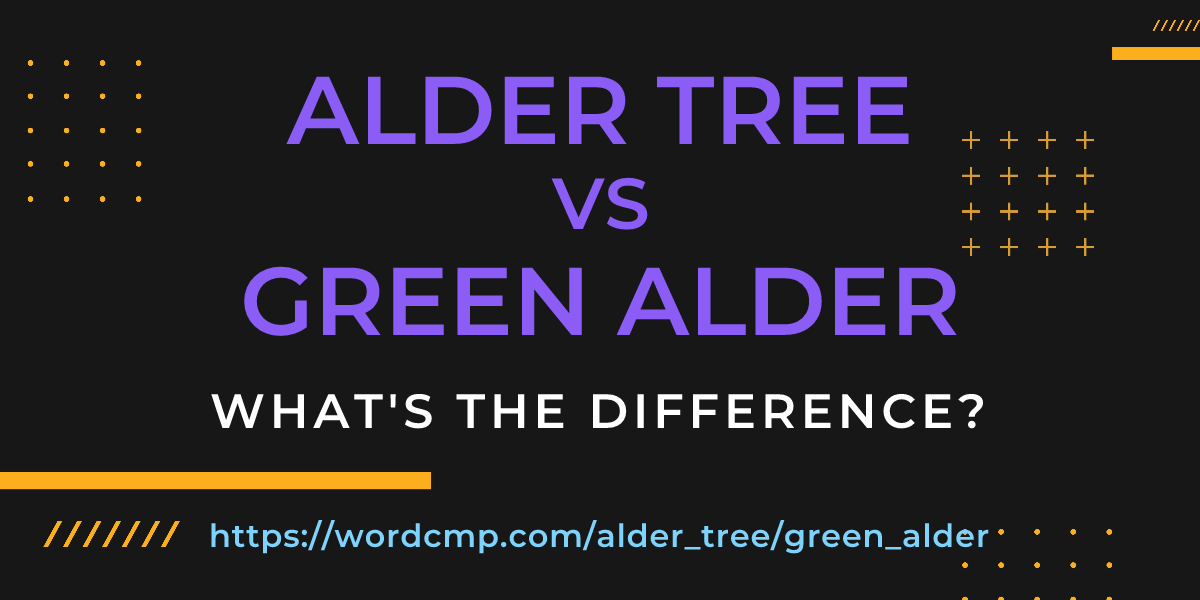Difference between alder tree and green alder