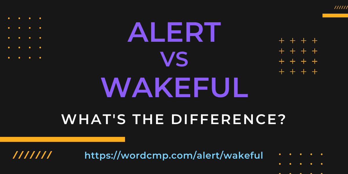 Difference between alert and wakeful