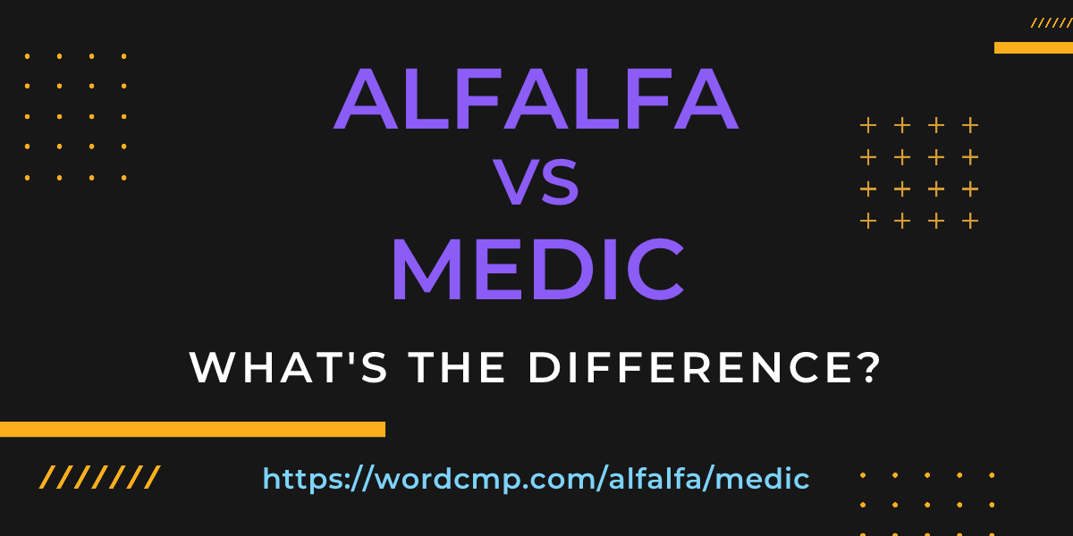 Difference between alfalfa and medic