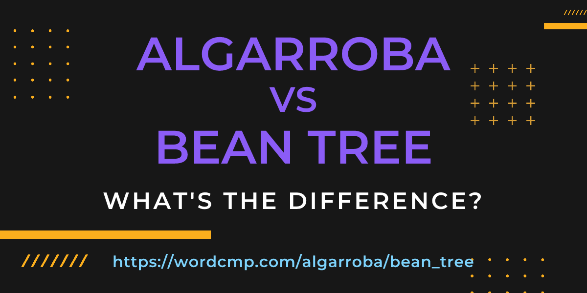 Difference between algarroba and bean tree