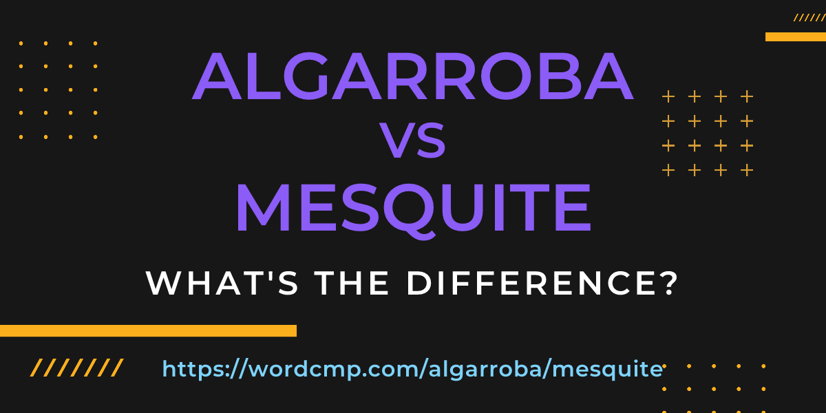 Difference between algarroba and mesquite