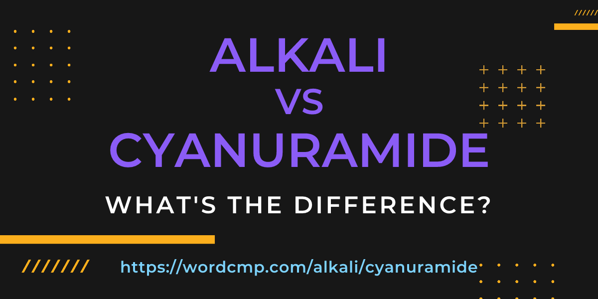 Difference between alkali and cyanuramide