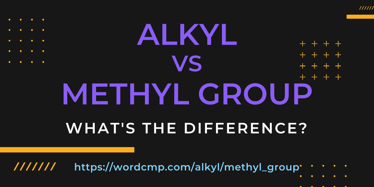Difference between alkyl and methyl group