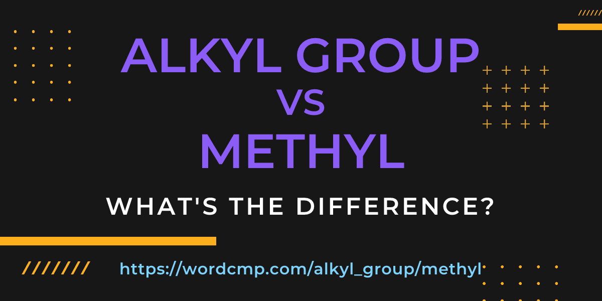 Difference between alkyl group and methyl