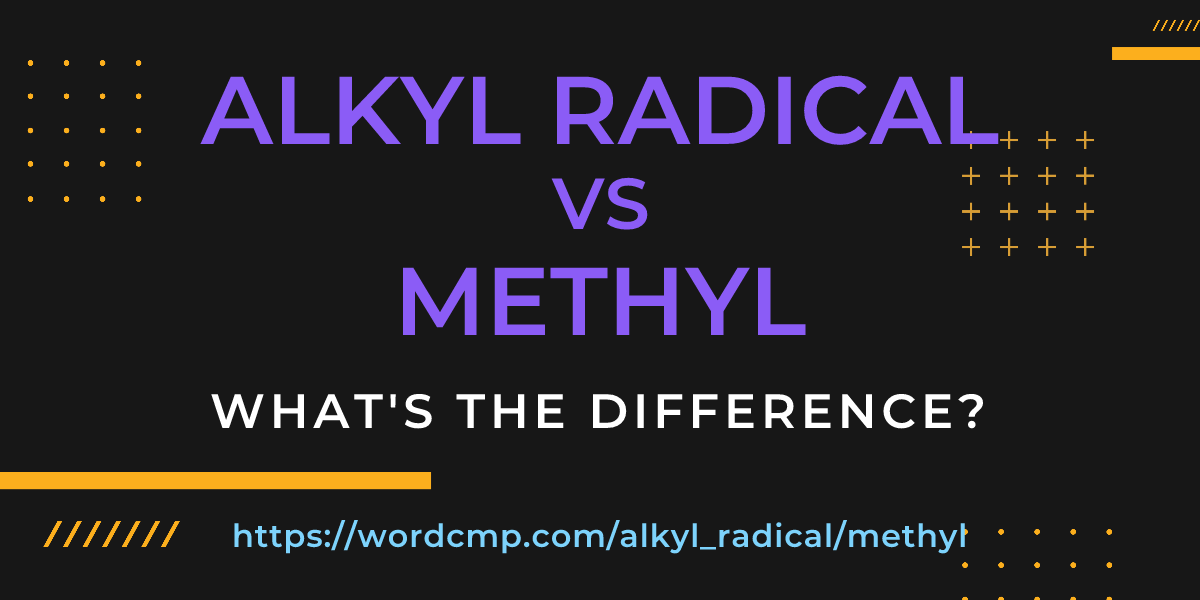 Difference between alkyl radical and methyl
