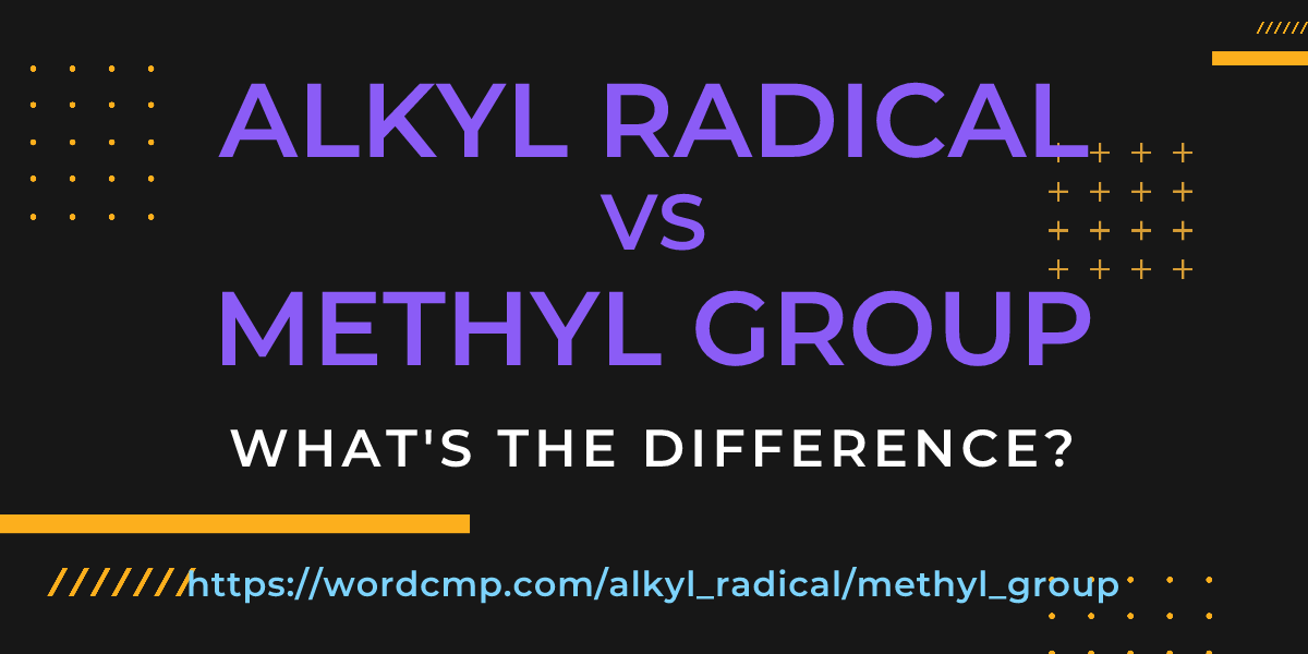 Difference between alkyl radical and methyl group