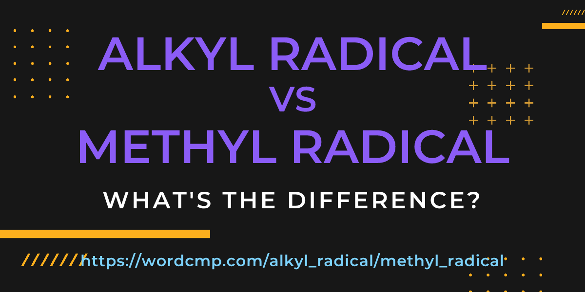 Difference between alkyl radical and methyl radical