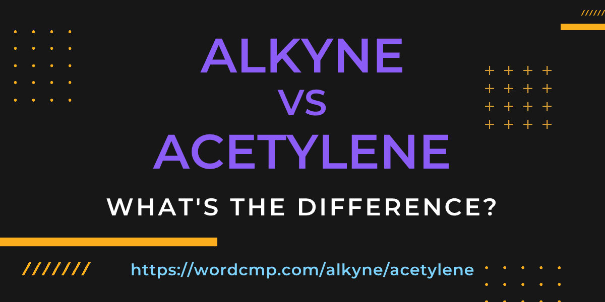 Difference between alkyne and acetylene