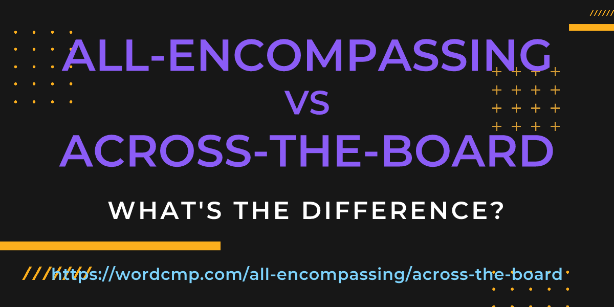 Difference between all-encompassing and across-the-board