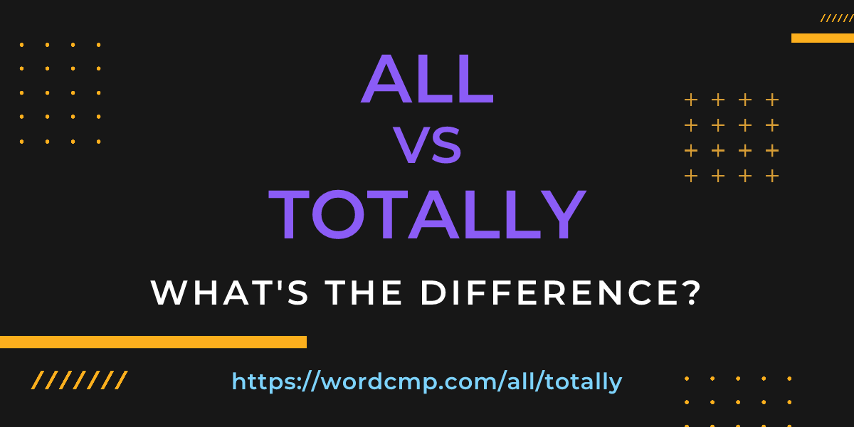 Difference between all and totally
