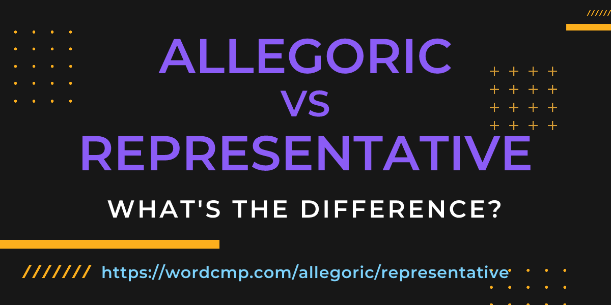 Difference between allegoric and representative