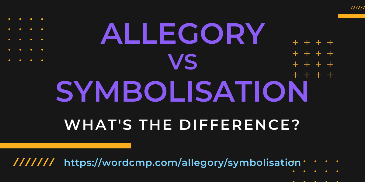 Difference between allegory and symbolisation