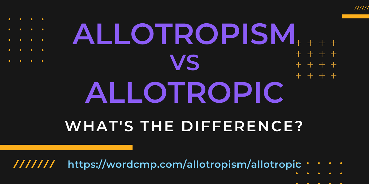 Difference between allotropism and allotropic