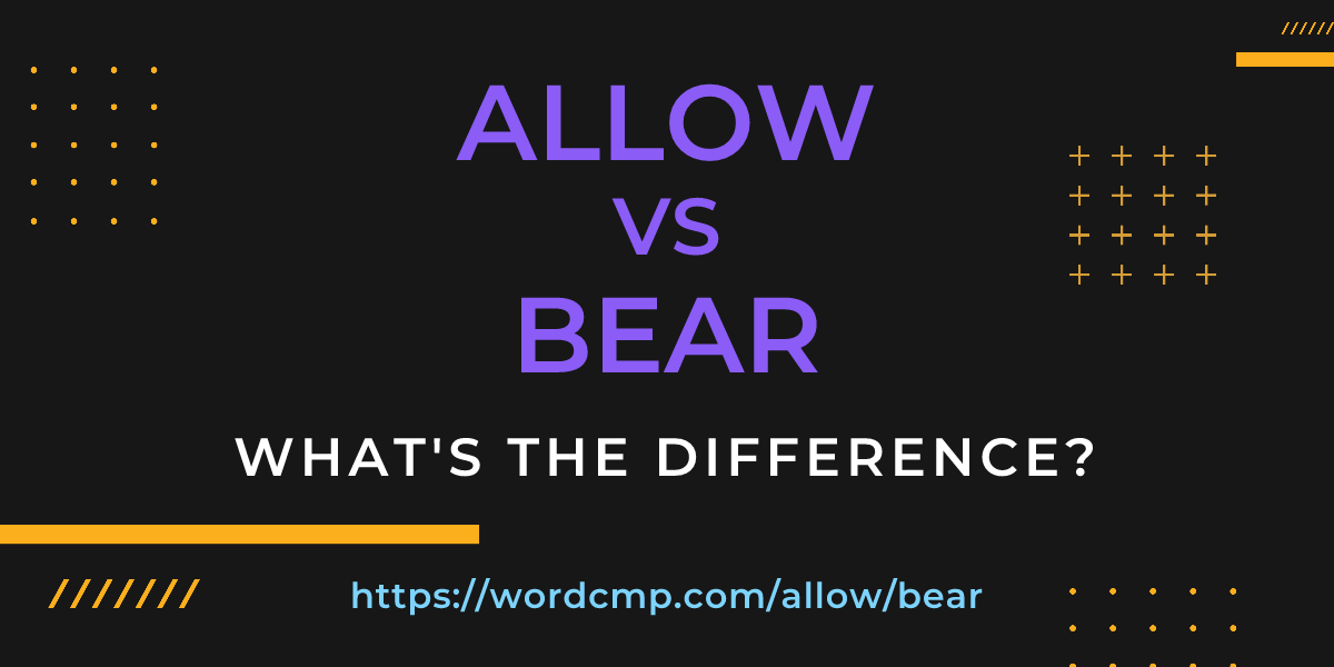 Difference between allow and bear