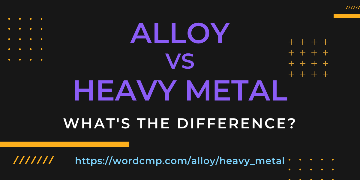 Difference between alloy and heavy metal