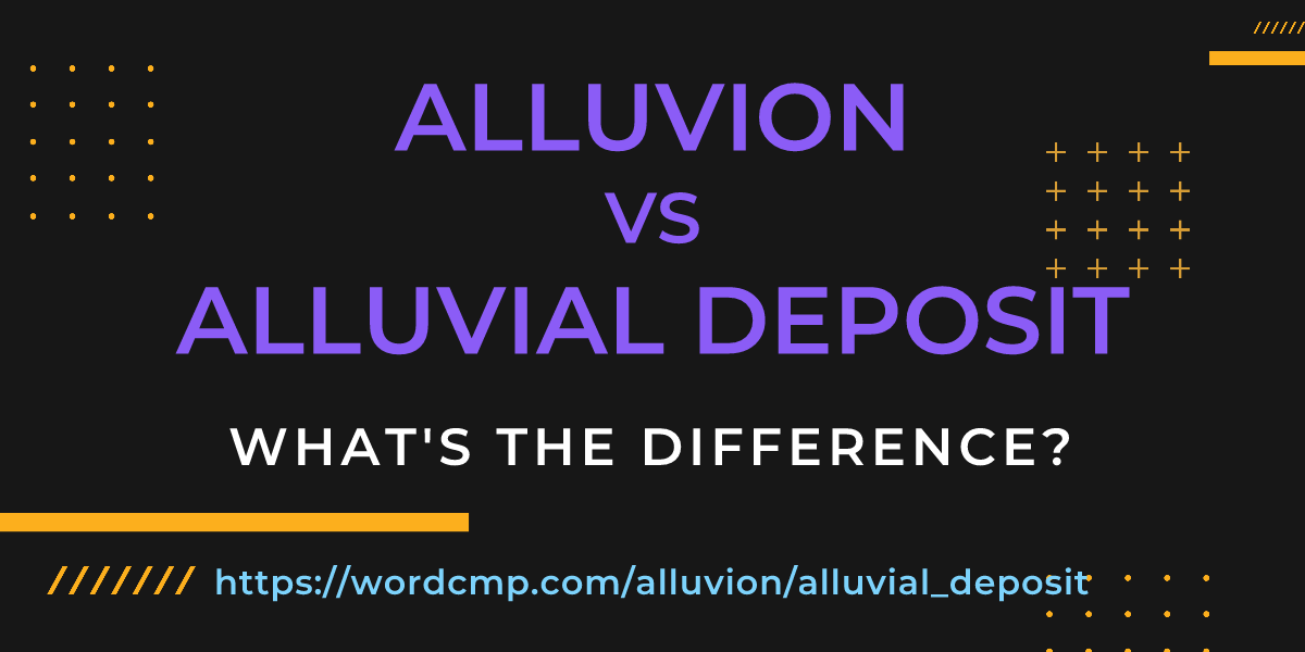 Difference between alluvion and alluvial deposit