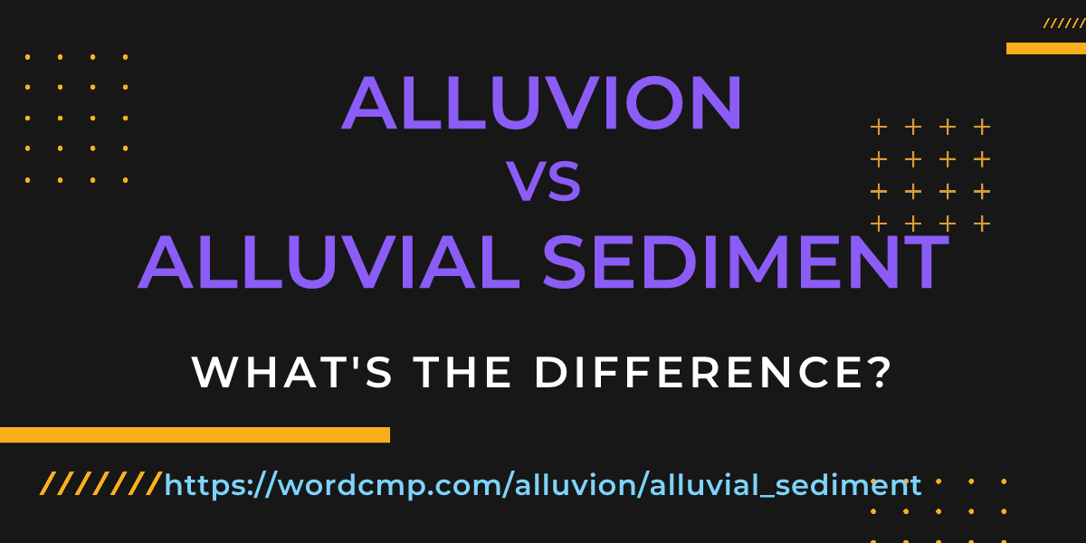 Difference between alluvion and alluvial sediment