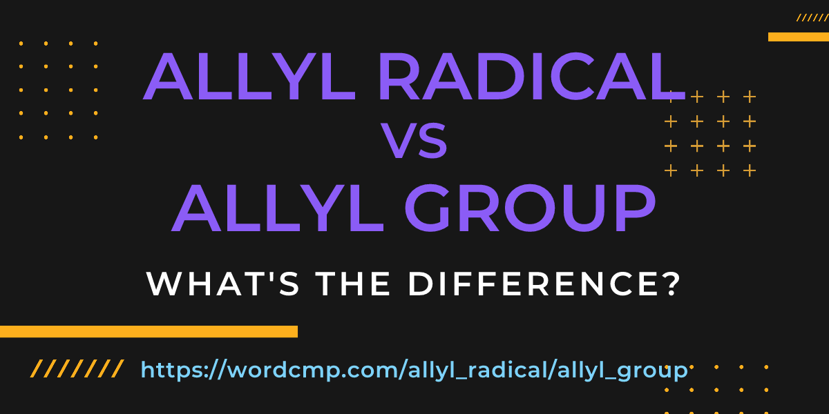 Difference between allyl radical and allyl group