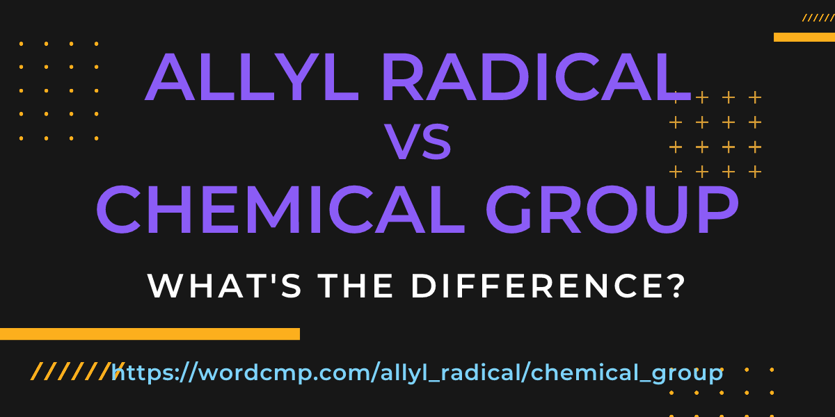 Difference between allyl radical and chemical group