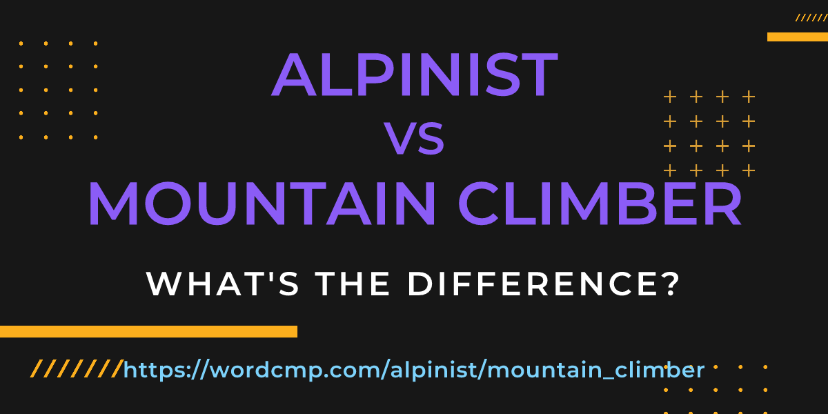 Difference between alpinist and mountain climber