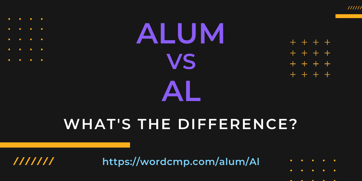 Difference between alum and Al
