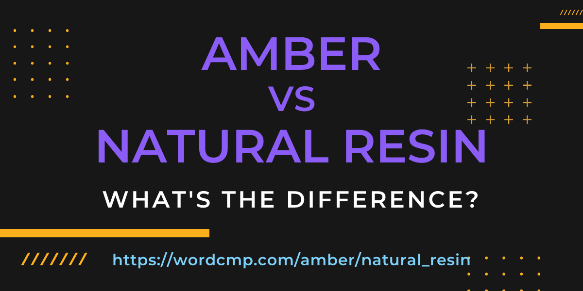 Difference between amber and natural resin