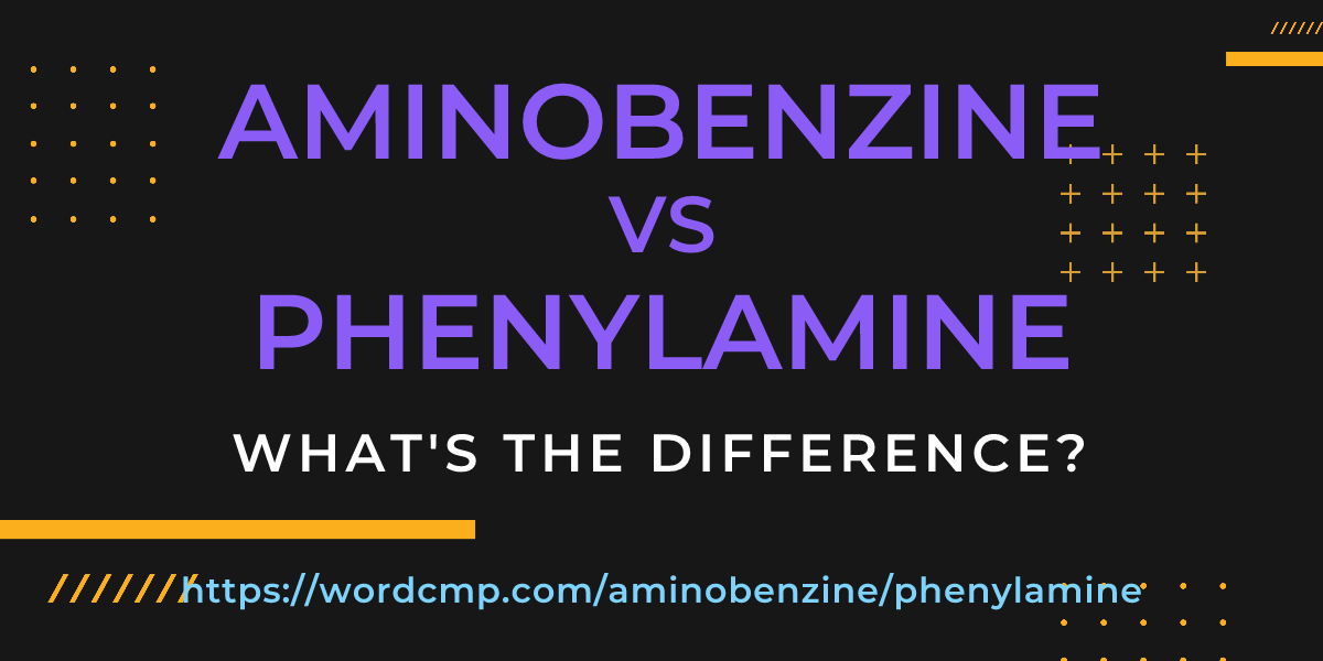 Difference between aminobenzine and phenylamine