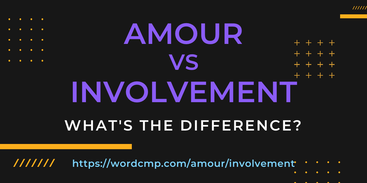 Difference between amour and involvement