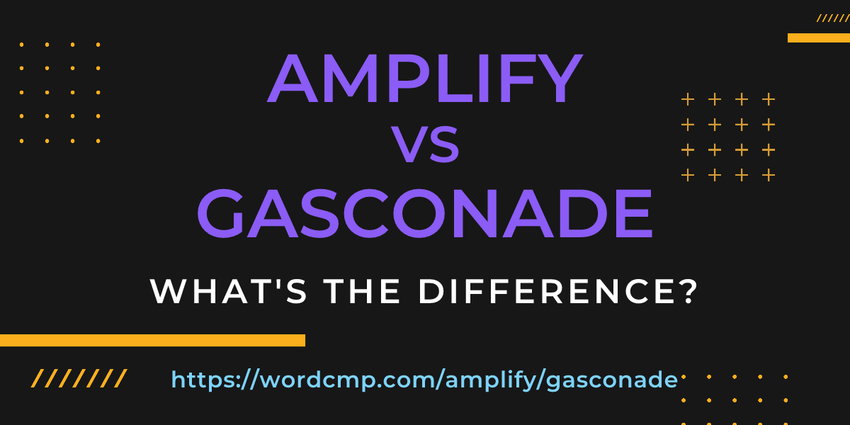 Difference between amplify and gasconade