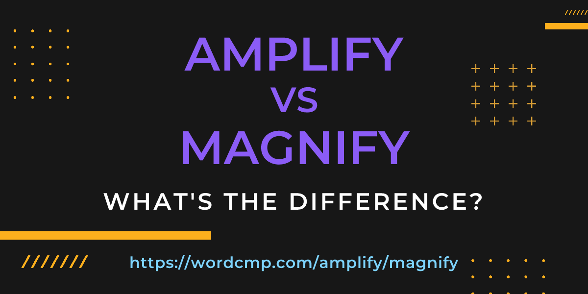 Difference between amplify and magnify