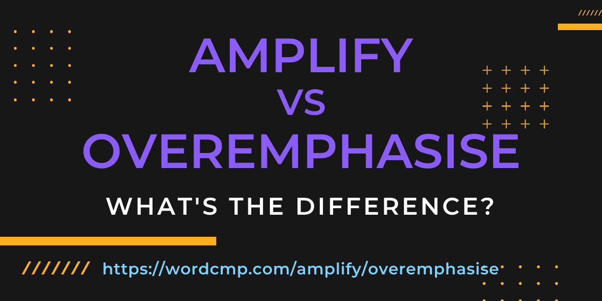 Difference between amplify and overemphasise