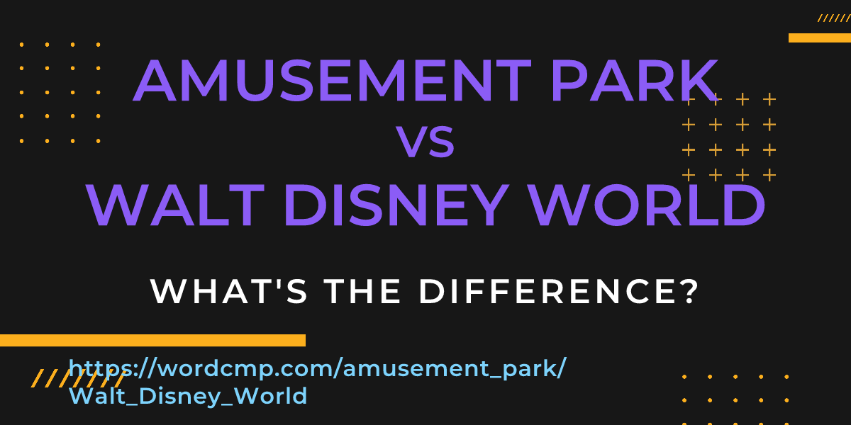 Difference between amusement park and Walt Disney World