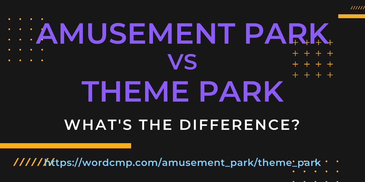 Difference between amusement park and theme park