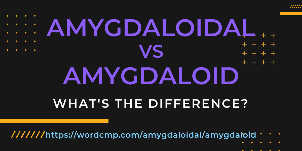 Difference between amygdaloidal and amygdaloid