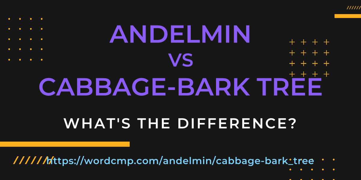 Difference between andelmin and cabbage-bark tree