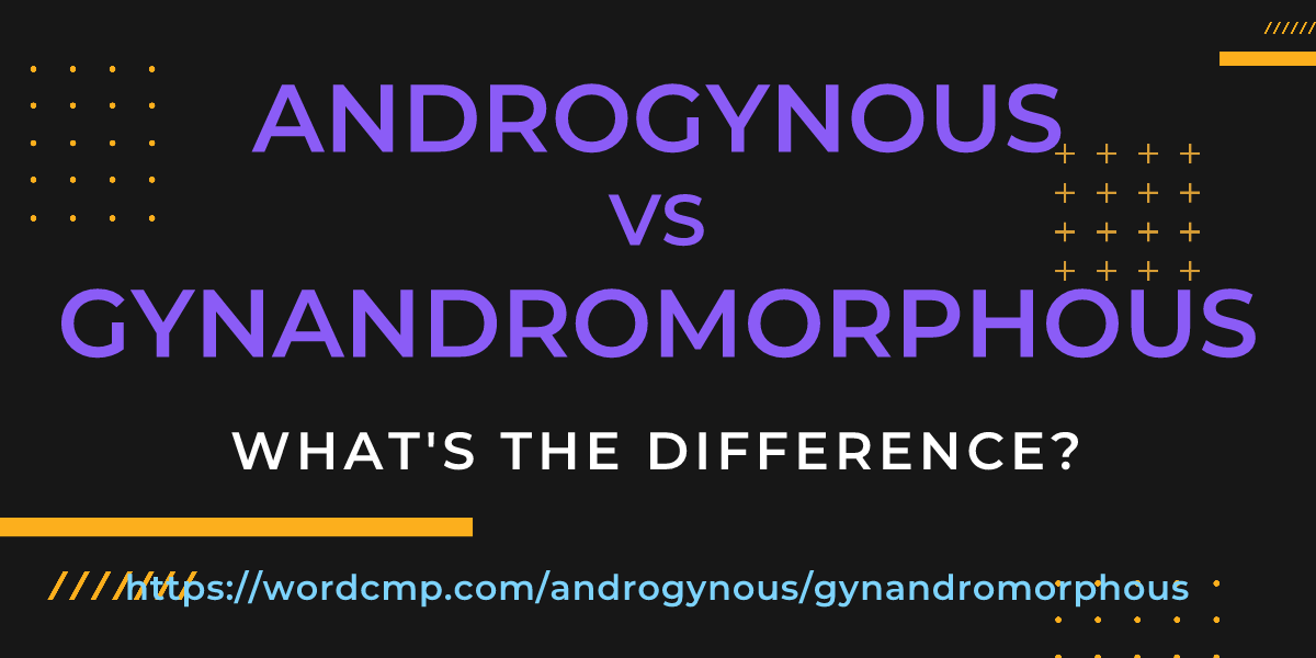 Difference between androgynous and gynandromorphous