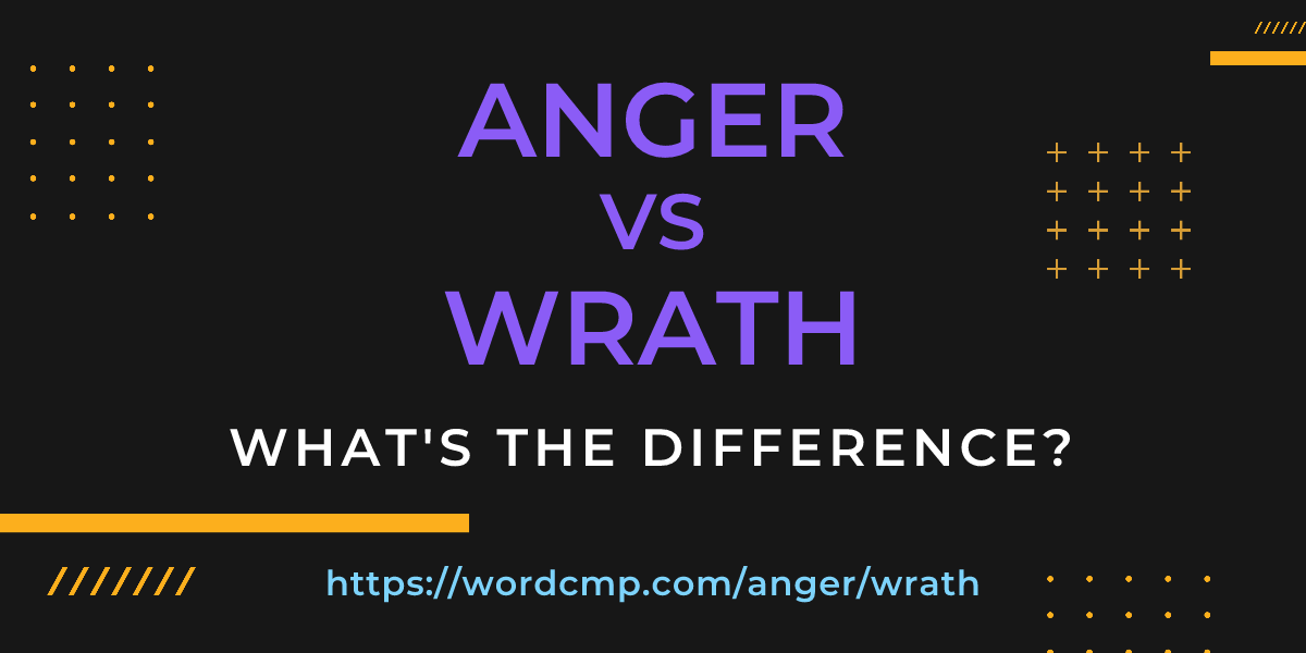 Difference between anger and wrath
