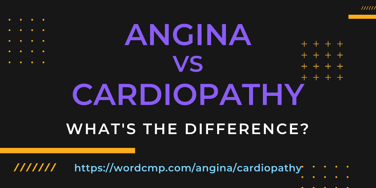 Difference between angina and cardiopathy