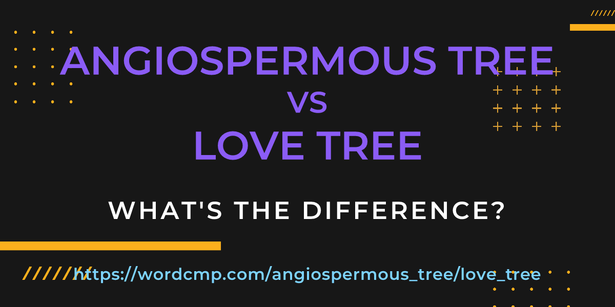 Difference between angiospermous tree and love tree