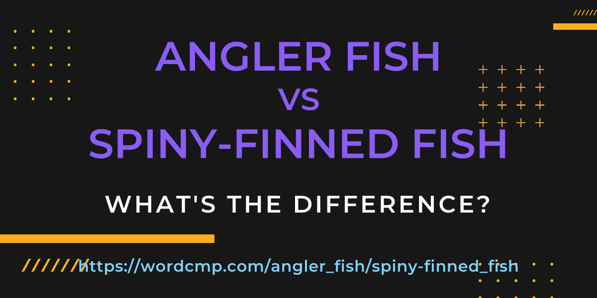Difference between angler fish and spiny-finned fish