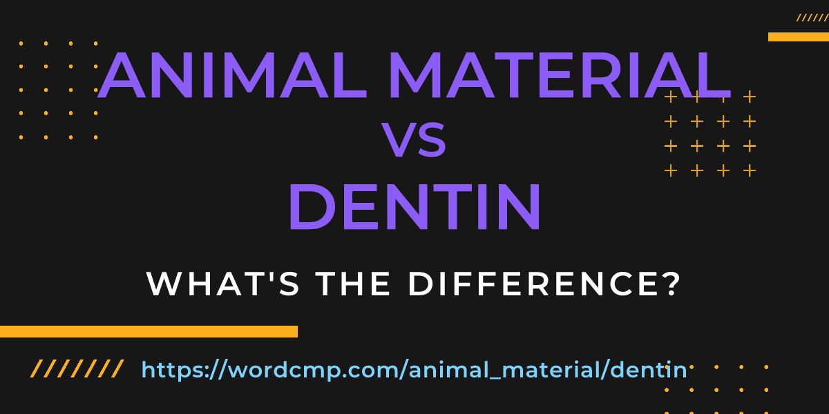 Difference between animal material and dentin