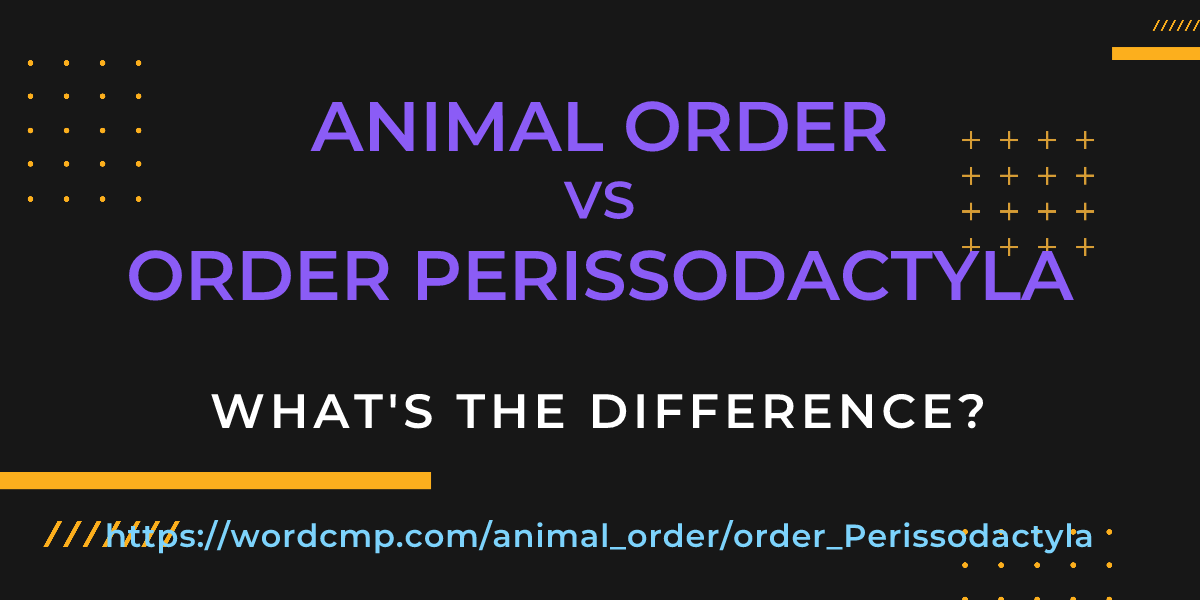 Difference between animal order and order Perissodactyla