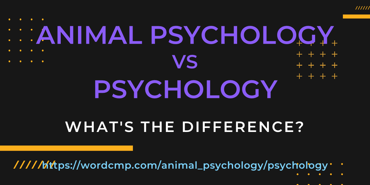 Difference between animal psychology and psychology