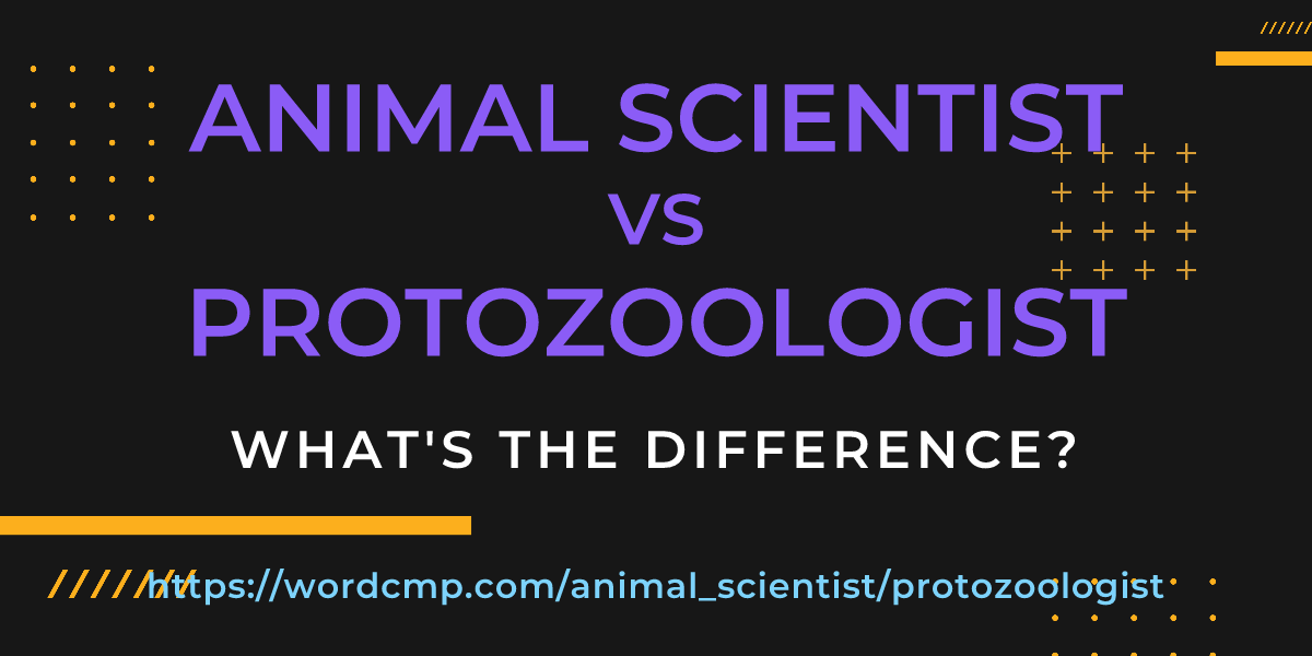 Difference between animal scientist and protozoologist