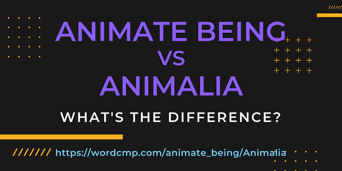 Difference between animate being and Animalia