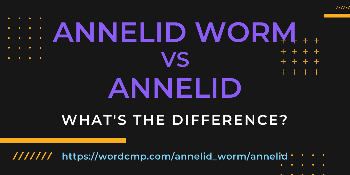 Difference between annelid worm and annelid