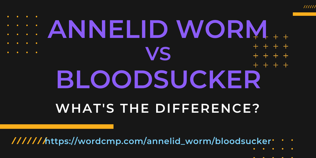 Difference between annelid worm and bloodsucker