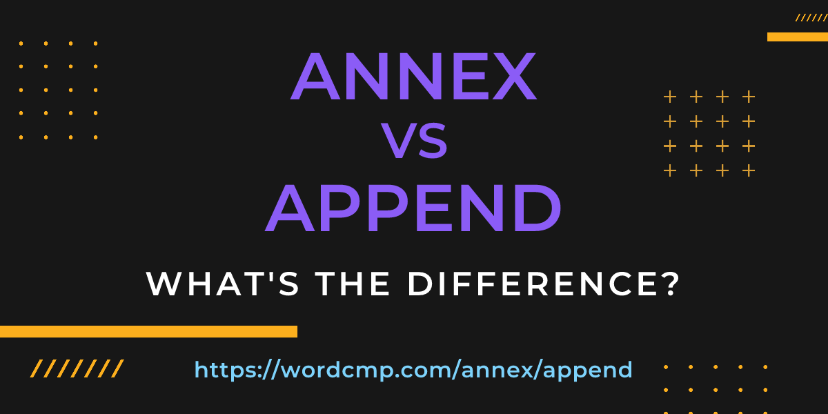 Difference between annex and append