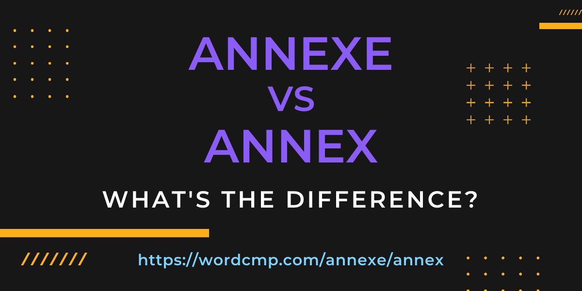 Difference between annexe and annex