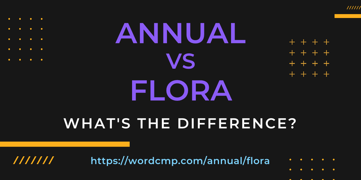 Difference between annual and flora